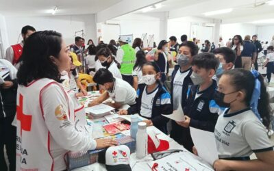 Estudiantes de la sección Primaria participan en la “Primera Feria de Gestión Integral de Riesgos y Protección Civil”